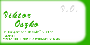 viktor oszko business card